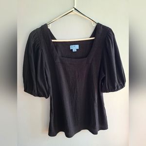 CeCe Puff Sleeve Knit Top